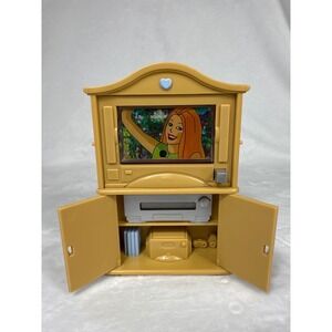 Works! Fisher-Price Loving Family Dollhouse TV Entertainment Center Lights/Sound